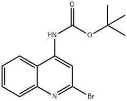 Carbamic acid, N-(2-bromo-4-quinolinyl)-, 1,1-dimethylethyl ester 结构式