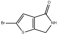 2-溴-5,6-二氢-4H-噻吩并[2,3-C]吡咯-4-酮 结构式