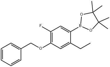 2-(4-(benzyloxy)-2-ethyl-5-fluorophenyl)-4,4,5,5-tetramethyl-1,3,2-dioxaborolane(WX192036) Struktur