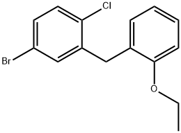 4-bromo-1-chloro-2-(2-ethoxybenzyl)benzene Structure