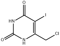 2,4(1H,3H)-Pyrimidinedione, 6-(chloromethyl)-5-iodo- Structure