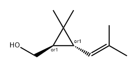 TRANS-クリサンテミルアルコール 化学構造式
