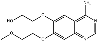 6-(2-ヒドロキシエトキシ)-7-(2-メトキシエトキシ)キナゾリン-4-アミン 化学構造式