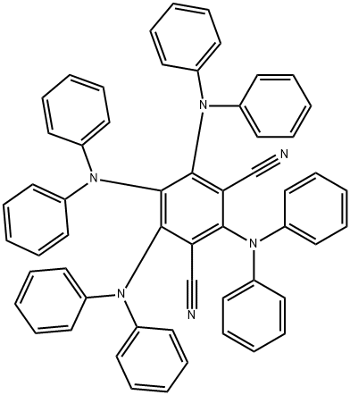 1,3-Benzenedicarbonitrile, 2,4,5,6-tetrakis(diphenylamino)- Structure