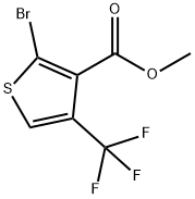 2-溴-4-(三氟甲基)噻吩-3-羧酸甲酯,1853236-69-7,结构式