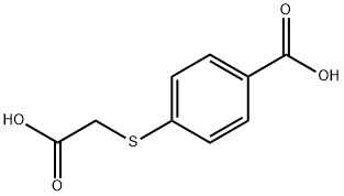 Benzoic acid, 4-[(carboxymethyl)thio]- Structure