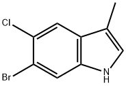 6‐bromo‐5‐chloro‐3‐methyl‐1h‐indole, 1864072-31-0, 结构式
