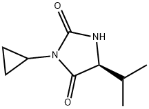 2,4-Imidazolidinedione, 3-cyclopropyl-5-(1-methylethyl)-, (5S)- 结构式
