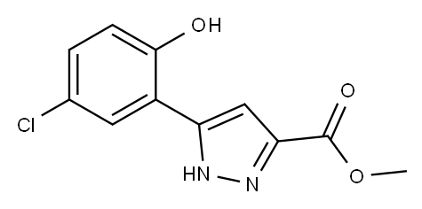 JR-13989, Methyl 3-(5-chloro-2-hydroxyphenyl)-1H-pyrazole-5-carboxylate, 95% Structure