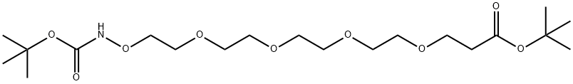 t-Boc-Aminooxy-PEG4-t-butyl ester Structure