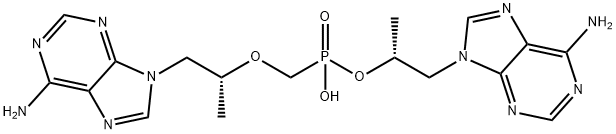 Phosphonic acid, P-[[(1R)-2-(6-amino-9H-purin-9-yl)-1-methylethoxy]methyl]-, mono[(1R)-2-(6-amino-9H-purin-9-yl)-1-methylethyl] ester Structure