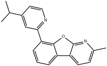 2-甲基-8-[4-(1-甲基乙基)-2-吡啶基)苯并呋喃并[2,3-B]吡啶, 1883375-18-5, 结构式