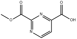 2-(甲氧羰基)嘧啶-4-羧酸, 1891123-52-6, 结构式
