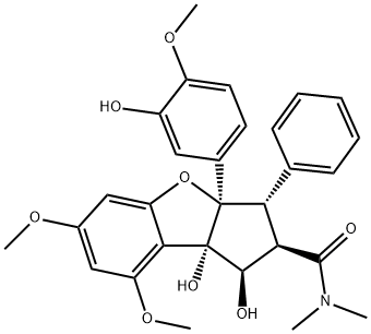 3'-Hydroxyrocaglamide Structure