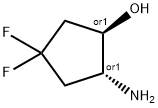 Cyclopentanol, 2-amino-4,4-difluoro-, (1R,2R)-rel- Struktur