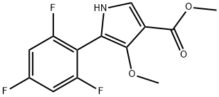 1H-Pyrrole-3-carboxylic acid, 4-methoxy-5-(2,4,6-trifluorophenyl)-, methyl ester 结构式