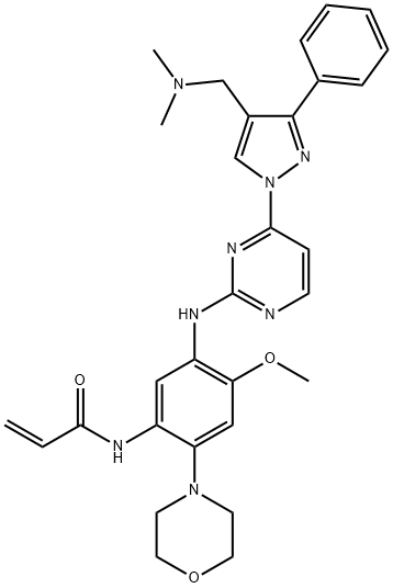 ラゼルチニブ 化学構造式