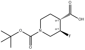 (3,4)-Trans-1-(tert-butoxycarbonyl)-3-fluoropiperidine-4-carboxylic acid racemate|(3,4)-Trans-1-(tert-butoxycarbonyl)-3-fluoropiperidine-4-carboxylic acid racemate
