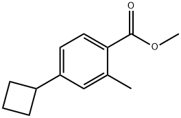 Benzoic acid, 4-cyclobutyl-2-methyl-, methyl ester Structure