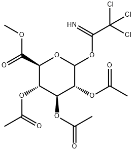 2,3,4-三-O-乙酰基-D-葡萄糖醛酸甲酯 三氯乙酰亚胺酯, 190448-55-6, 结构式