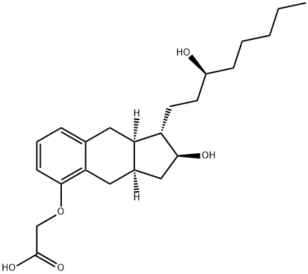 Acetic acid, 2-[[(1S,2S,3aR,9aR)-2,3,3a,4,9,9a-hexahydro-2-hydroxy-1-[(3S)-3-hydroxyoctyl]-1H-benz[f]inden-5-yl]oxy]-, 1911575-29-5, 结构式