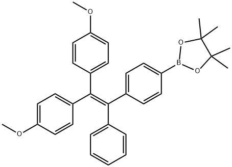 2-[4-[2,2-双(4-甲氧基苯基)-1-苯基乙烯基]苯基]-4,4,5,5-四甲基-1,3,2-二氧硼烷,1911589-52-0,结构式