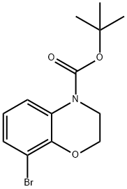 tert-Butyl 8-bromo-2,3-dihydro-1,4-benzoxazine-4-carboxylate Structure