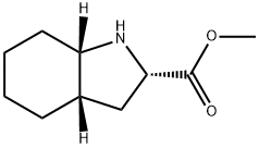 Methyl (2S,3aS,7aS)-octahydro-1H-indole-2-carboxylate 化学構造式