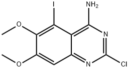 4-Quinazolinamine, 2-chloro-5-iodo-6,7-dimethoxy- Structure