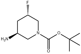 TERT-BUTYL (3S,5S)-3-AMINO-5-FLUOROPIPERIDINE-1-CARBOXYLATE Structure