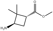 (1R,3R)-3-氨基-2,2-二甲基环丁烷-1-甲酸甲酯, 1932574-82-7, 结构式