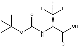 (S)-2-((叔丁氧基羰基)氨基)-3,3,3-三氟丙酸, 1932644-89-7, 结构式