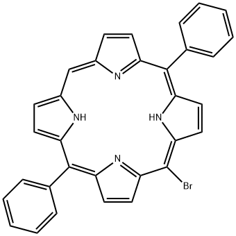 21H,23H-Porphine, 10-bromo-5,15-diphenyl-,193265-34-8,结构式