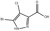 5-溴-4-氯-1H-吡唑-3-羧酸, 1934259-26-3, 结构式