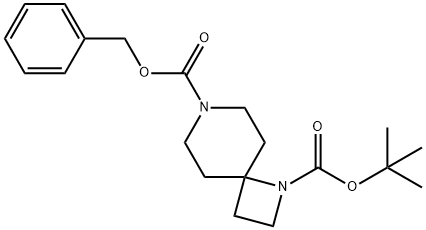 1,7-Diazaspiro[3.5]nonane-1,7-dicarboxylic acid, 1-(1,1-dimethylethyl) 7-(phenylmethyl) ester Structure