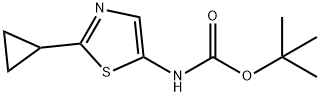 tert-butyl N-(2-cyclopropyl-1,3-thiazol-5-yl)carbamate Struktur