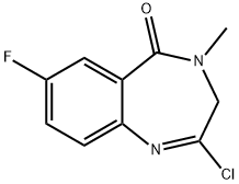 5H-1,4-Benzodiazepin-5-one, 2-chloro-7-fluoro-3,4-dihydro-4-methyl- Structure