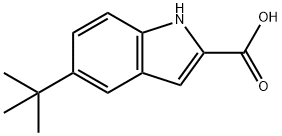1H-Indole-2-carboxylic acid, 5-(1,1-dimethylethyl)- 结构式