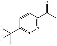 1-[6-(三氟甲基)哒嗪-3-基]乙酮 结构式