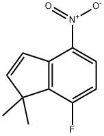 1H-Indene, 7-fluoro-1,1-dimethyl-4-nitro- 结构式