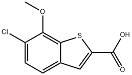 Benzo[b]thiophene-2-carboxylic acid, 6-chloro-7-methoxy- Structure