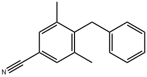 4-benzyl-3,5-dimethylbenzonitrile Structure