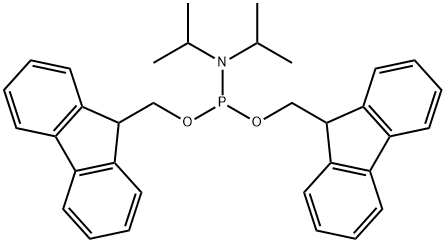 Phosphoramidous acid. N.N-bis(1-methylethyl)-. bis(9H-fluoren-9-ylmethyl) ester 结构式