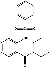 Benzamide, N,N-diethyl-2-[(phenylsulfonyl)amino]- Structure