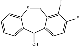 7,8-ジフルオロ-6,11-ジヒドロジベンゾ[b,e]チエピン-11-オール 化学構造式
