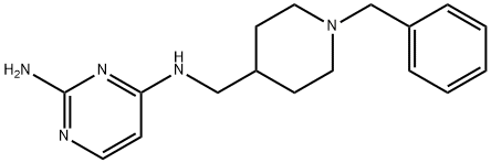 2,4-Pyrimidinediamine, N4-[[1-(phenylmethyl)-4-piperidinyl]methyl]- 结构式