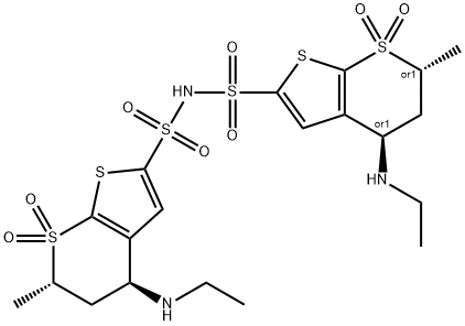 多佐胺N-磺酰胺二聚体,199734-72-0,结构式