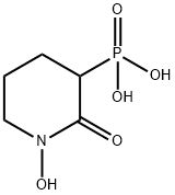 Phosphonic acid, P-(1-hydroxy-2-oxo-3-piperidinyl)- Structure