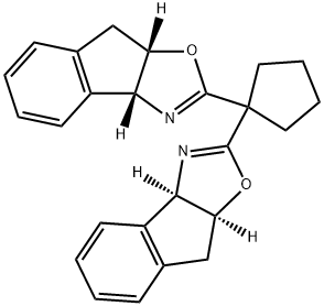 (3aR,3'aR,8aS,8'aS)-2,2'-Cyclopentylidenebis[3a,8a-dihydro-8H-indeno[1,2-d]oxazole] Structure