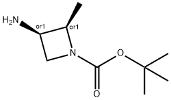 1-Azetidinecarboxylic acid, 3-amino-2-methyl-, 1,1-dimethylethyl ester, (2R,3R)-rel-, 2007920-54-7, 结构式